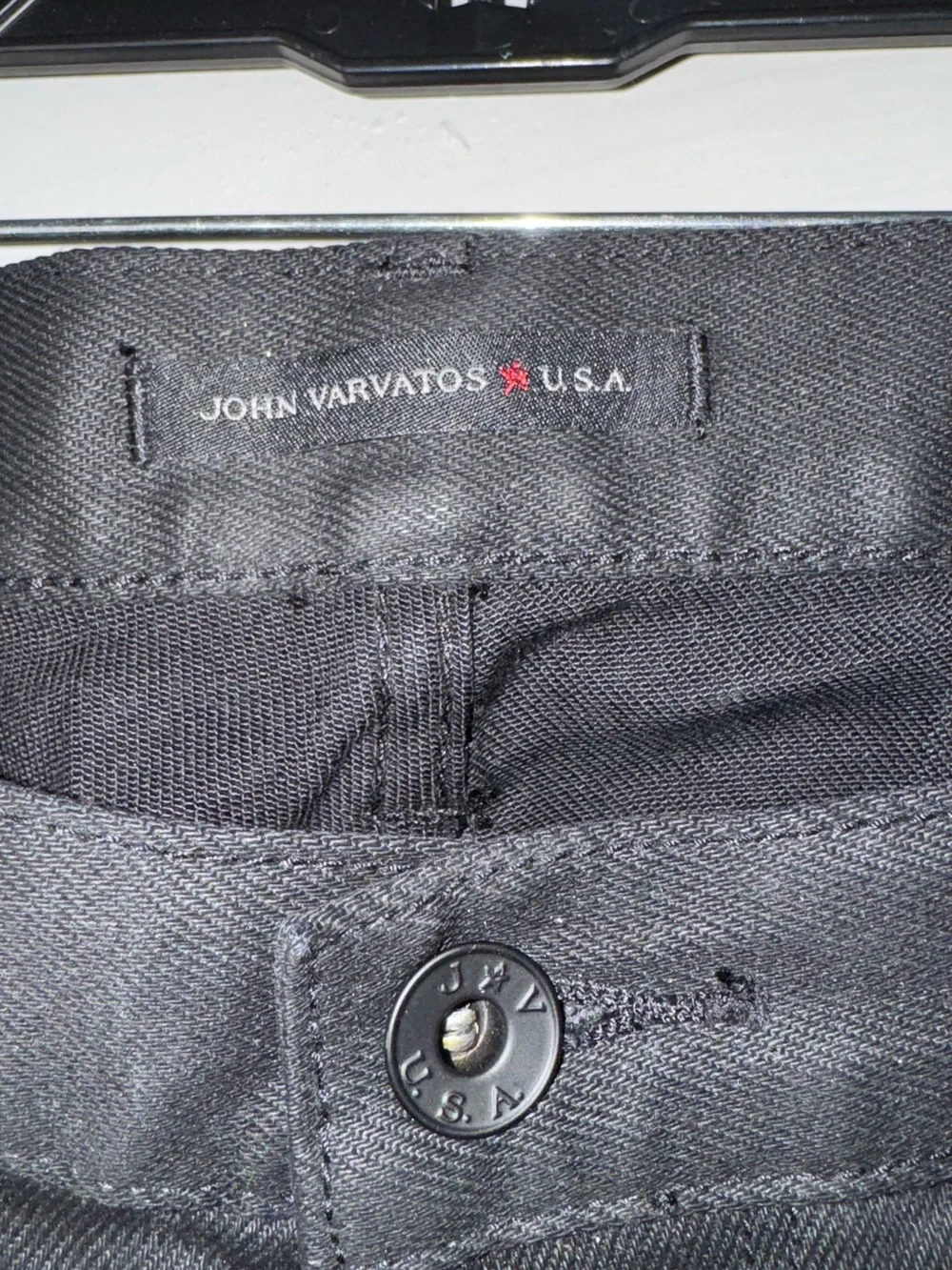John Varvatos Black Slim Straight Jeans - Classic Men's Denim